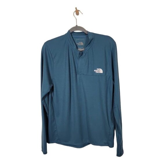 The North Face Men's Active Trail Henley Shirt in Mallard Blue - Size Medium - Picture 2 of 8